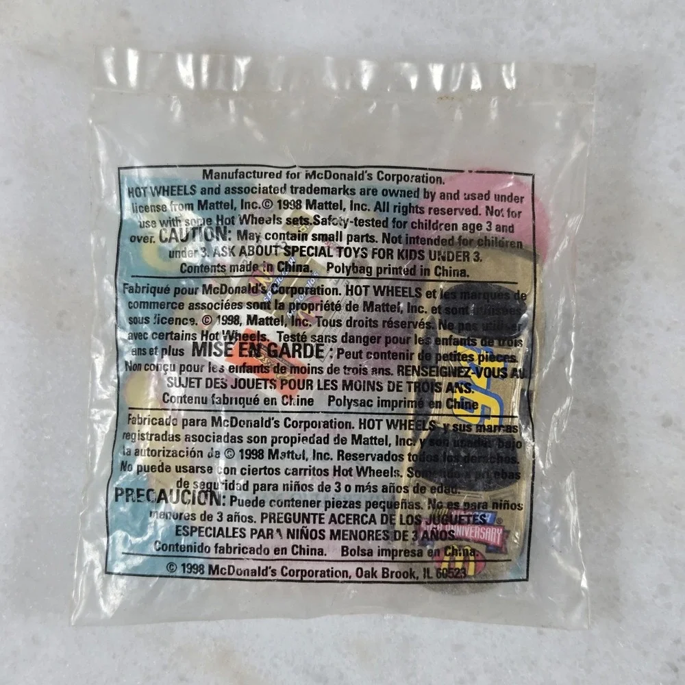 VTG 1998‎ Hot Wheels NASCAR 50th Anniversary Gold #8 McDonalds Happy Meal Sealed